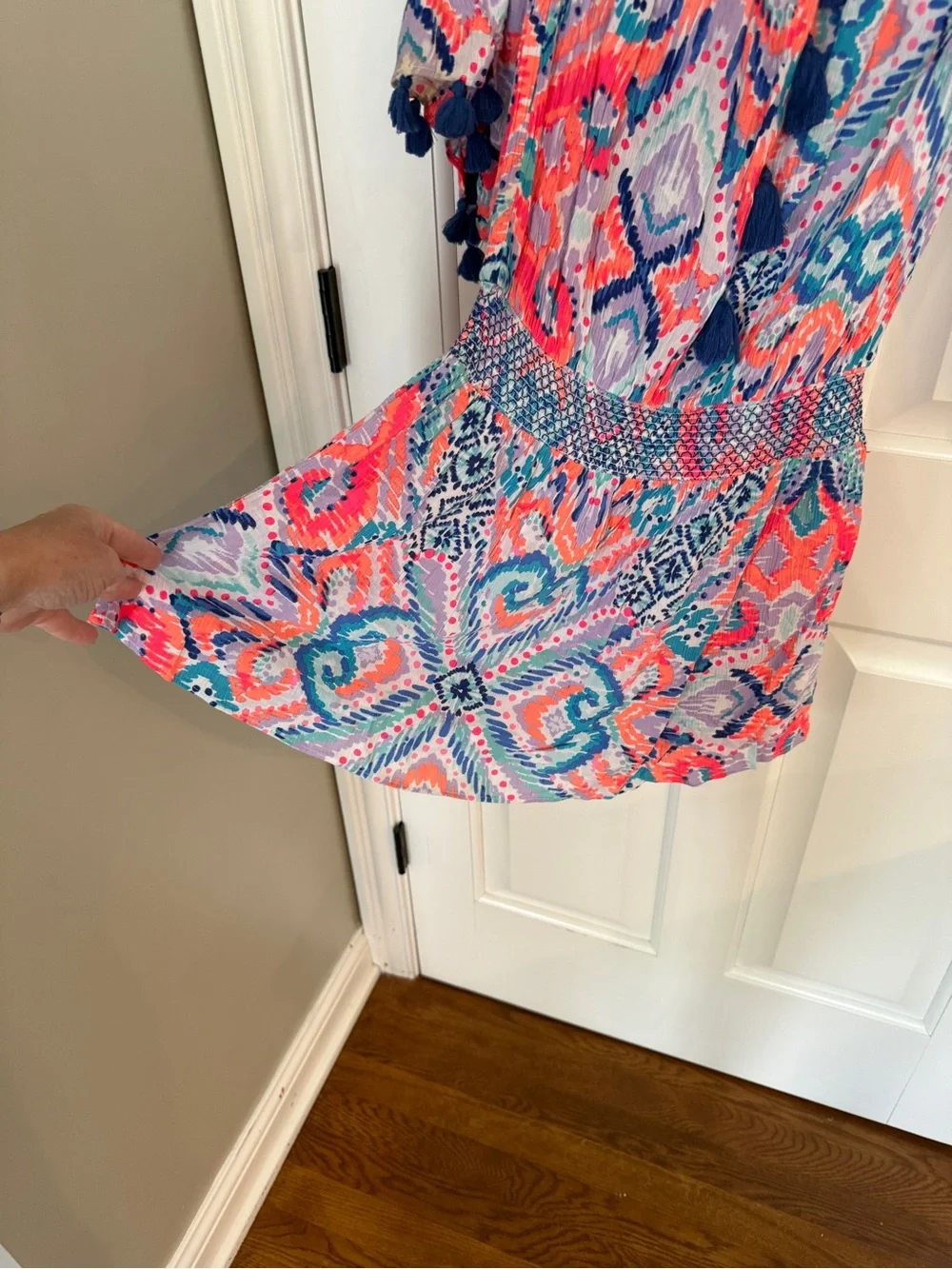 Lilly Pulitzer Joelle Mini Dress Tassels on Sleeves 25575